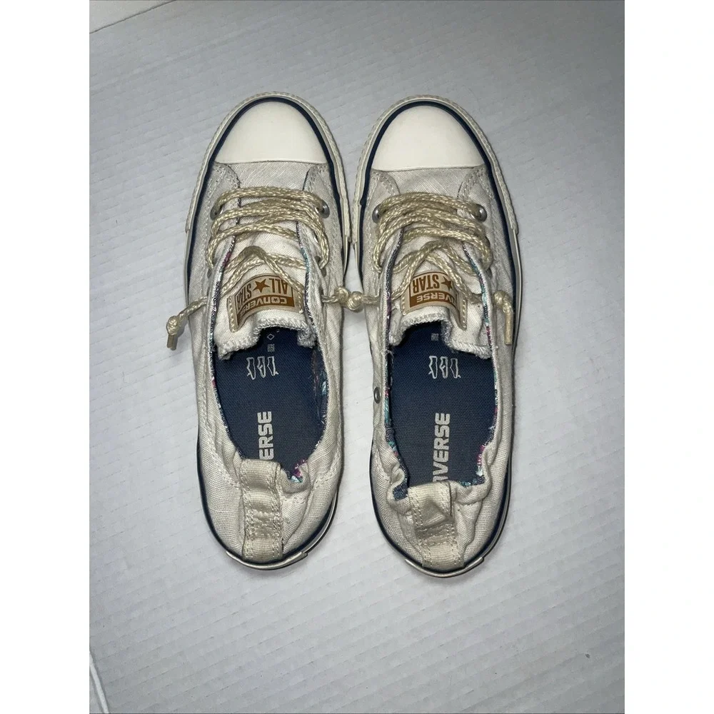 Converse All Star Shoreline Slip On White Sneaker Rope Laces Womens Size 7.5 - Picture 7 of 8